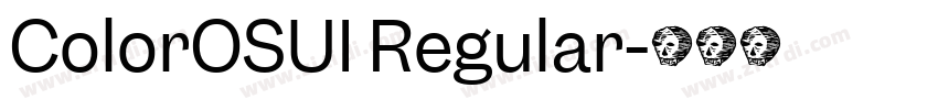 ColorOSUI Regular字体转换